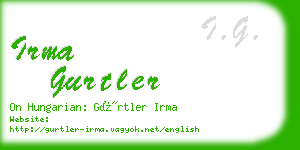 irma gurtler business card